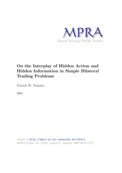 On the Interplay of Hidden Action and Hidden Information in Simple