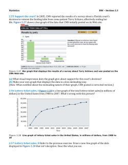 Statistics HW &ndash; Section 2.3 2.55 Support the court? In 2005, CNN