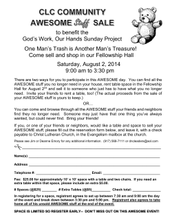 One Man`s Trash is Another Man`s Treasure! Come sell and shop in