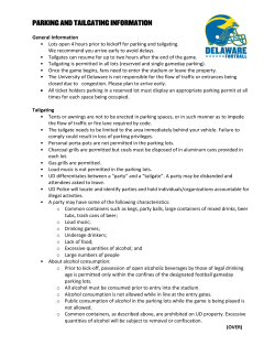 parking and tailgating information