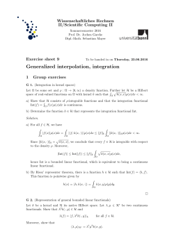 Generalized interpolation, integration