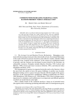 COMMONS WITH INCREASING MARGINAL COSTS