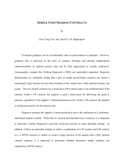 simple cost sharing contracts
