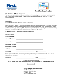 Debit Card Application