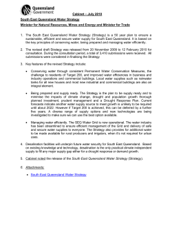 South East Queensland Water Strategy