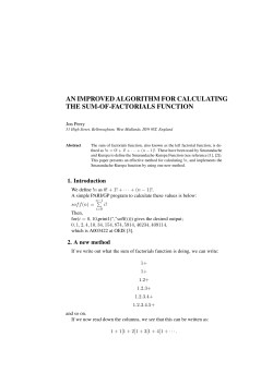an improved algorithm for calculating the sum-of