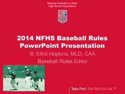 2014 NFHS Baseball Rules PowerPoint Presentation
