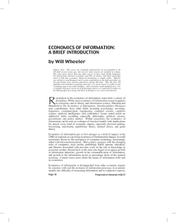 Economics of Information - Progressive Librarian Guild