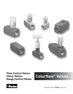 Colorflow Flow Control Valves