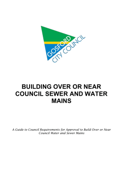 5. requirements for building over, or near sewer mains