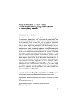 Social mobilization or street crimes: Two strategies among young