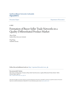 Formation of Buyer-Seller Trade Networks in a Quality