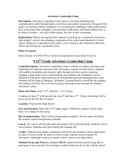 F.A.Q: Adventure Leadership Camp