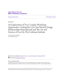 An Exploration of Two Couples Workshop Approaches: Getting the