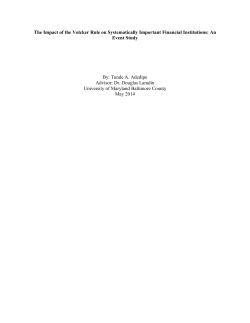 The Impact of the Volcker Rule on Systematically Important Financial