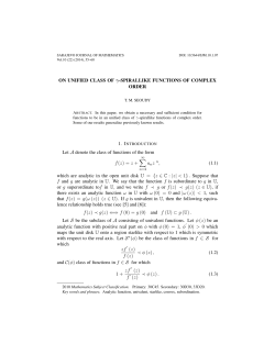ON UNIFIED CLASS OF &gamma;-SPIRALLIKE FUNCTIONS OF