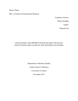 IFI &ndash; Islamic Financial Institutions