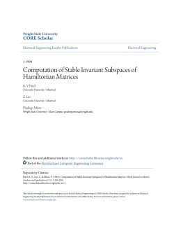 Computation of Stable Invariant Subspaces of