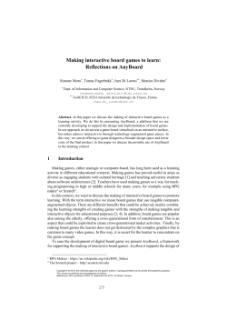 Making interactive board games to learn