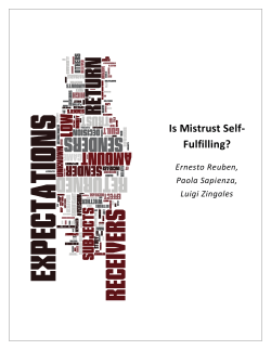 Is mistrust self-fulfilling