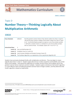Grade 6 Mathematics Module 2, Topic D, Overview
