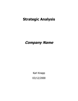 Chapter Two – The Three Strategy Making Tasks