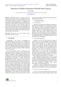 Detection of Hidden Information With Bit Plane Analysis