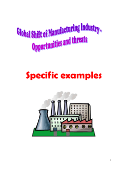 Global Shift of Manufacturing Industry