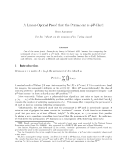 A Linear-Optical Proof that the Permanent is #P-Hard