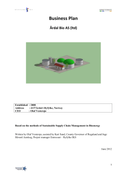 enercoast business plan Ardal Bio