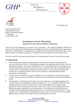 Securing best value for NHS patients