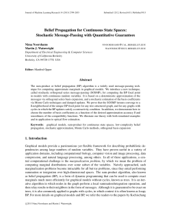 Belief Propagation for Continuous State Spaces