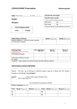 Heparin Prescription
