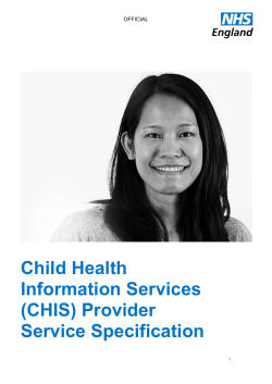 Provider service specification