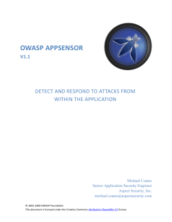 Detect and Respond to Attacks From Within the Application