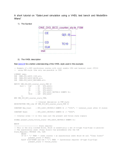 Gate-Level simulation using a VHDL test bench and