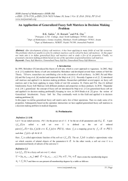 An Appliaction of Generalized Fuzzy Soft Matrices in Decision