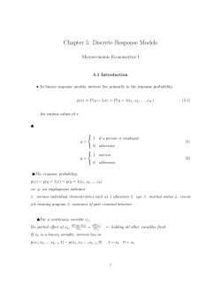 Chapter 5: Discrete Response Models