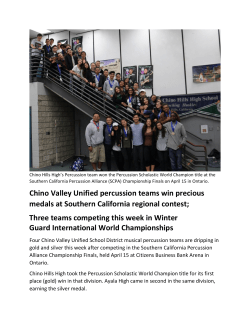 Chino Valley Unified percussion teams win precious medals at