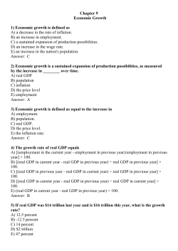 20) A reason for an increase in labor productivity growth is