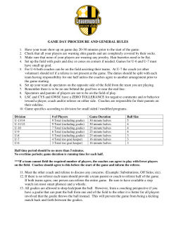 Game Day Procedures - Leavenworth Soccer Club