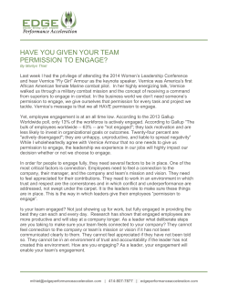 have you given your team permission to engage?