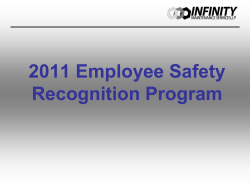 2011 Employee Safety Recognition Program Categories Employee