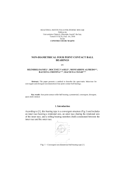 non-diametrical four point contact ball bearings