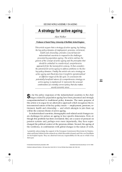 A strategy for active ageing