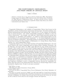 The computability, definability, and proof theory of