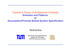 Towards a Theory of Architectural Contracts: Schemes