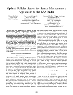 Optimal Policies Search for Sensor Management