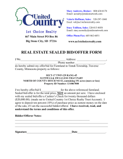 real estate sealed bid/offer form