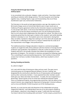 Fixing The World Through Open Design